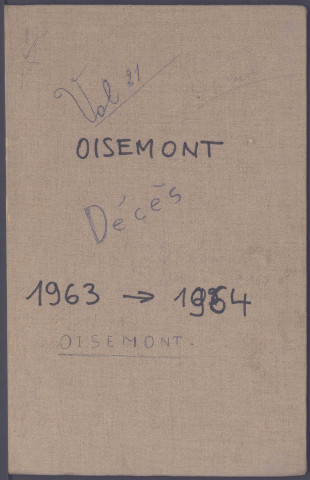 Table des successions et absences du bureau de Oisemont