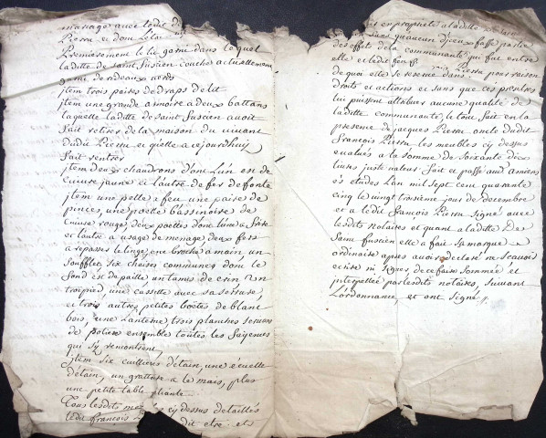 Etude de Me Antoine Ricard à Amiens (étude n°25). Minutes de l'année 1665