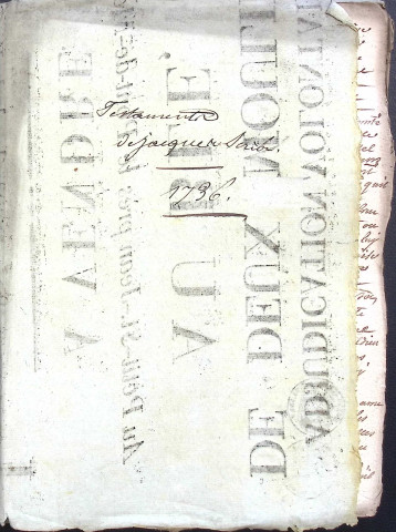 Etude de Me Jacques Scribe à Amiens (étude n°6). Minutes de l'année 1736