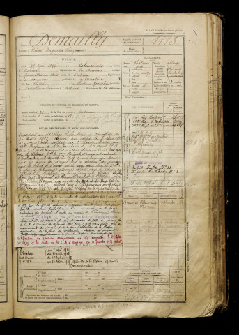 Demailly, Aimé Augustin François, né le 25 mai 1899 à Colincamps (Somme), classe 1919, matricule n° 1115, Bureau de recrutement d'Abbeville