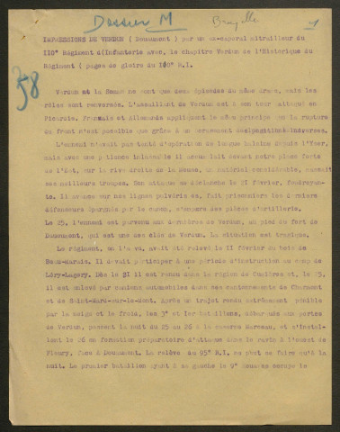 Témoignage de Brayelle, Louis et correspondance avec Jacques Péricard