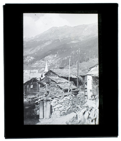 (Suisse) Zermatt vue d'ensemble du chemin des grottes - août 1903