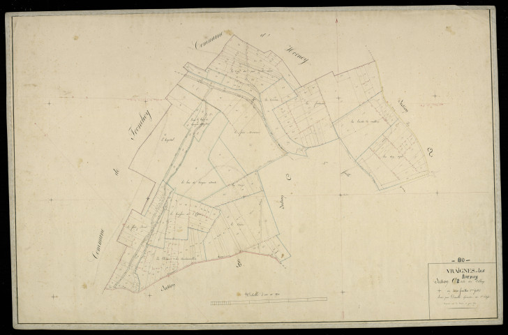 Plan du cadastre napoléonien - Vraignes-Les-Hornoy (Vraignes) : Village (Le), C2