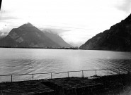 Paysage de montagne. Vue du lac de Genève