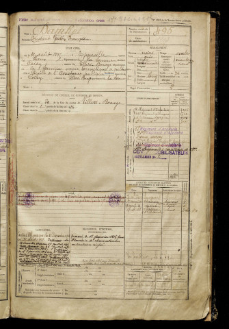 Damhet, Constant Gaston François, né le 19 août 1895 à Eppeville (Somme), classe 1915, matricule n° 495, Bureau de recrutement d'Amiens