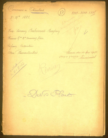 Chaulnes. Demande d'indemnisation des dommages de guerre : dossier Duhennois-Borgnon