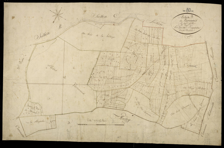 Plan du cadastre napoléonien - Varennes : D1