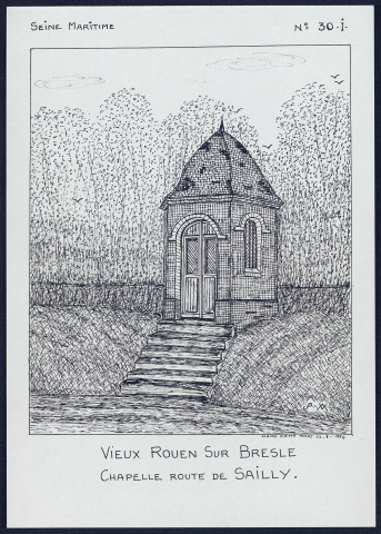 Vieux-Rouen-sur-Bresle (Seine-Maritime) : chapelle route de Sailly - (Reproduction interdite sans autorisation - © Claude Piette)