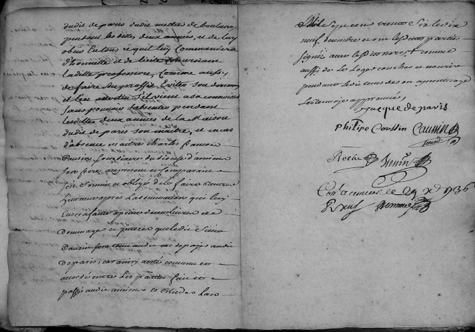 Etude de Me François Henin à Amiens (étude n°3). Minutes de l'année 1736