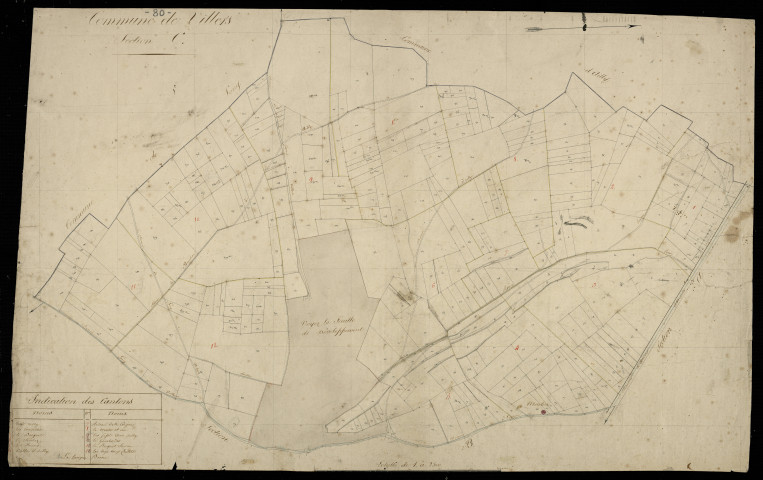 Plan du cadastre napoléonien - Villers-sous-Ailly (Villers) : C