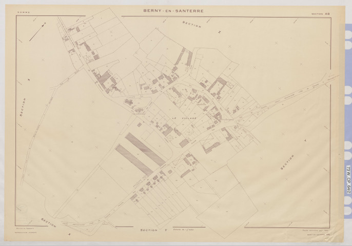 Plan du cadastre rénové - Berny-en-Santerre : section AB