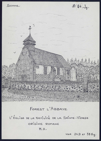 Forest-l'Abbaye : église de la nativité de la Sainte-Vierge - (Reproduction interdite sans autorisation - © Claude Piette)