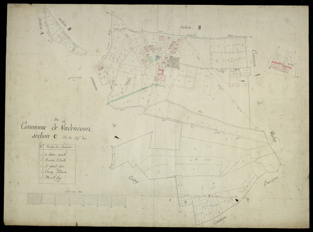 Plan du cadastre napoléonien - Vadencourt : Chef-lieu (Le), C