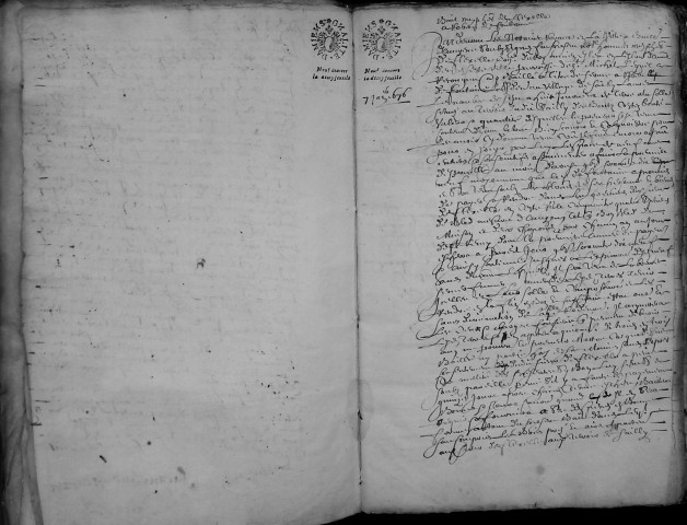 Etude de Me Jean Daiz à Amiens (étude n°22). Minutes de l'année 1676