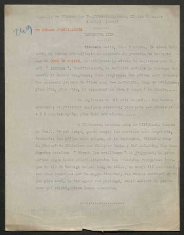 Témoignage de Wibault, Guy (Capitaine) et correspondance avec Jacques Péricard