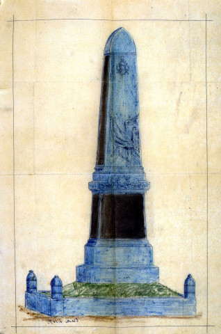 Guerre 1914-1918. Projet de monument aux morts de la commune de Vaudricourt