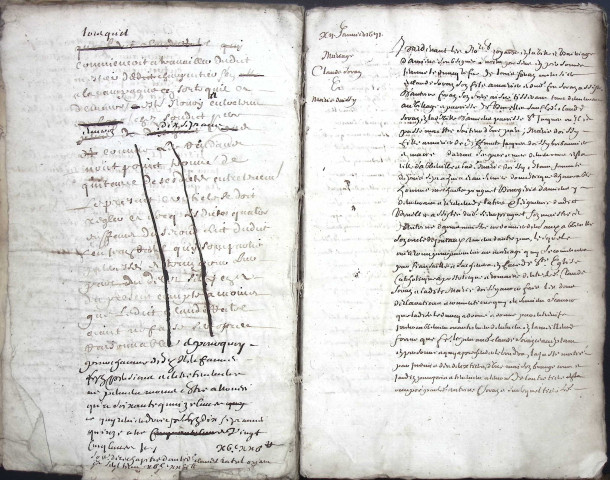 Etude de Me François Machart à Amiens (étude n°13). Minutes de l'année 1671