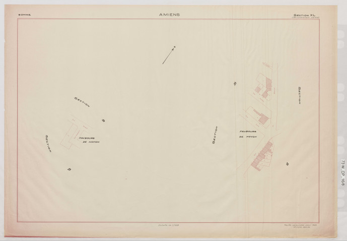 Plan du cadastre rénové - Amiens (Faubourg de Noyon) : section XL