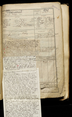 Marcourt, Jules Jean Philippe, né le 13 mai 1898 à Cayeux-sur-Mer (Somme), classe 1918, matricule n° 979, Bureau de recrutement d'Abbeville
