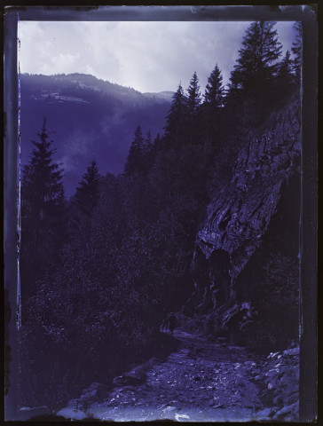 Vue prise sur le chemin des gorges de Ballendaz - juillet 1902