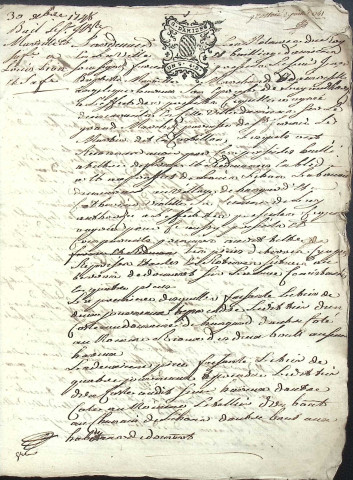 Etude de Me Claude Lemarchand à Amiens (étude n°22). Minutes de l'année 1748