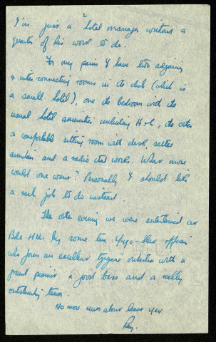 Lt R. Goldwater, B/393/120 L.A.A. Regt (Light Anti-Aircraft Artillery Regiment), B.L.A. (British Liberation Army), 19/7/45 : lettre de Raymond Goldwater à son frère Stan