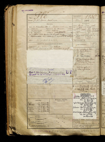Plé, Jean Baptiste Maurice Daniel, né le 11 décembre 1899 à Bertrancourt (Somme), classe 1919, matricule n° 1150, Bureau de recrutement d'Abbeville