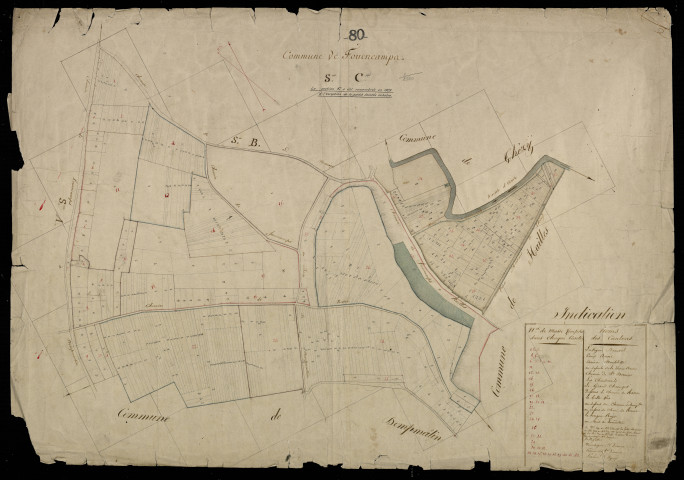 Plan du cadastre napoléonien - Fouencamps : C