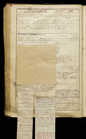 Boivin, Maxime Ulysse, né le 29 mai 1887 à Yvrencheux (Somme), classe 1907, matricule n° 682, Bureau de recrutement d'Abbeville