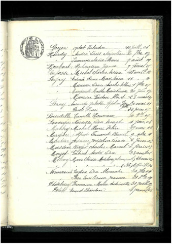 Domqueur : tables décennales des naissances, mariages et décès (1903-1912)