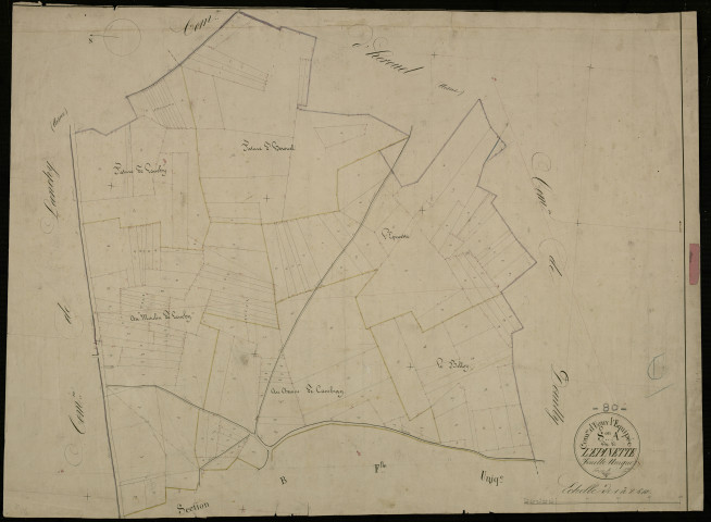 Plan du cadastre napoléonien - Ugny-L'equipee : Epinette (L'), A