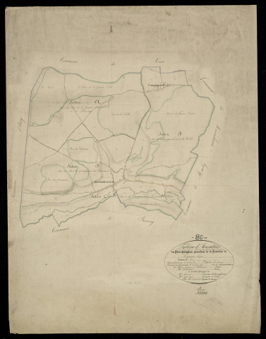 Plan du cadastre napoléonien - Regnieres-Ecluse (Regniere Ecluse) : tableau d'assemblage