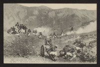 GUERRE DE 1914. ARTILLERIE DE MONTAGNE.THE WAR. THE FRENCH MOUNTAIN TROOP