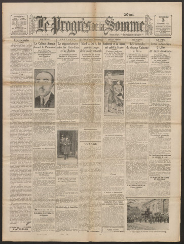 Le Progrès de la Somme, numéro 19790, 3 novembre 1933