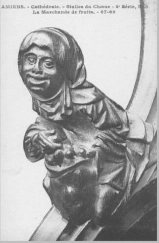 Cathédrale - Stalles du Choeur - 4è série, n° 8 - La Marchande de fruits - 67-68