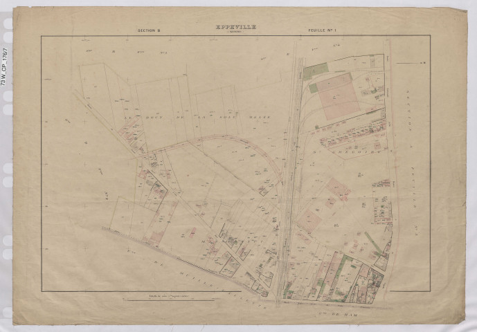 Plan du cadastre rénové - Eppeville : section B1