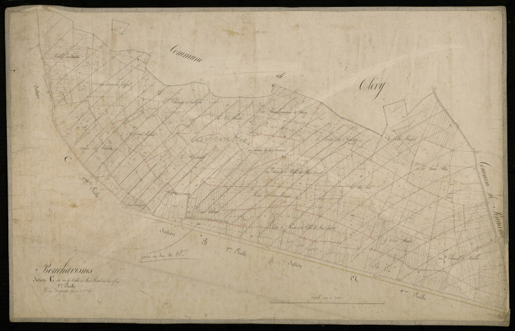 Plan du cadastre napoléonien - Bouchavesnes-Bergen (Bouchavesnes) : Vallée du Bois Boistel et du Bois Saint Furcy (Le), C1