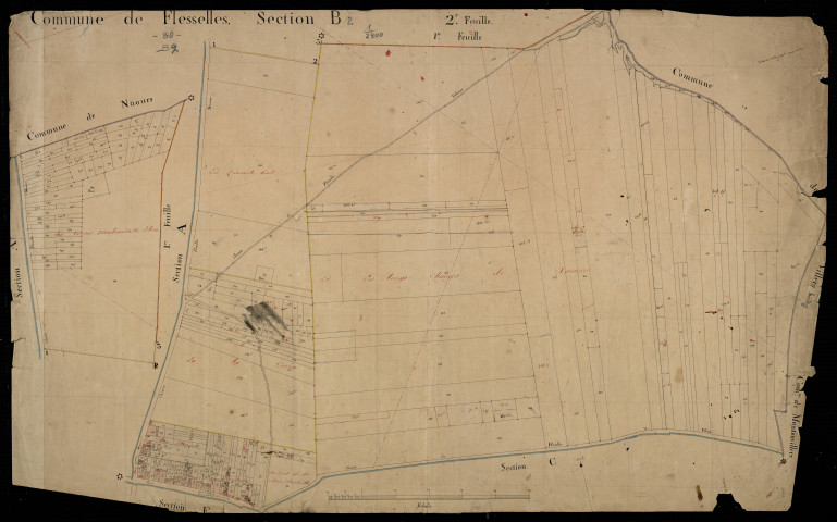 Plan du cadastre napoléonien - Flesselles : B2