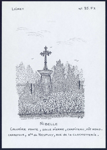 Nibelle (Loiret) : calvaire en fonte - (Reproduction interdite sans autorisation - © Claude Piette)