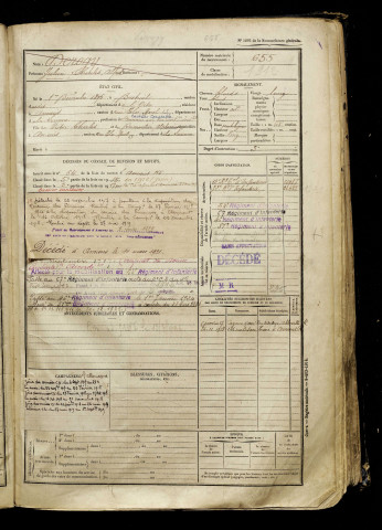 Derogy, Julien Charles Alfred, né le 01 décembre 1896 à Breteuil (Oise), classe 1916, matricule n° 655, Bureau de recrutement d'Amiens