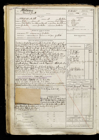 Moreau, Edouard Camille, né le 12 septembre 1897 à La Calle (Algérie), classe 1917, matricule n° 1232, Bureau de recrutement de Péronne