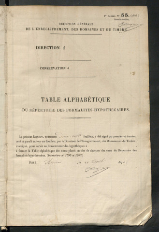 Table du répertoire des formalités, de Lisolle à Maillard, registre n° 31 (Péronne)