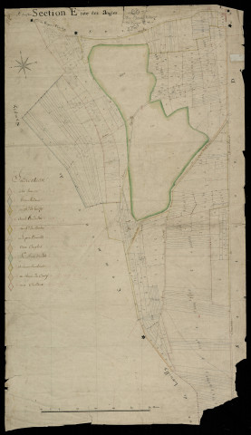 Plan du cadastre napoléonien - Saint-Sauflieu : Angles (Les), E