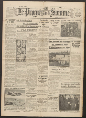 Le Progrès de la Somme, numéro 22111, 5 avril 1940