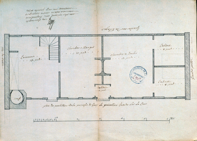 Plan du presbytère de Gouy-les-Groseillers