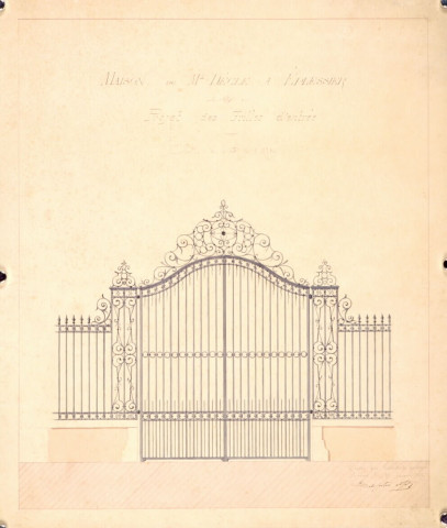Château : plan d'ensemble dressé par l'architecte Victor Delefortrie
