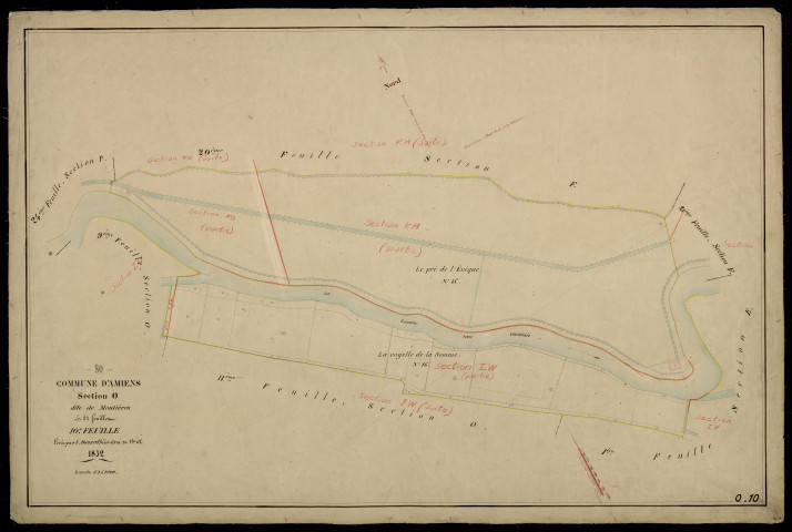 Plan du cadastre napoléonien - Amiens : Montières, O10