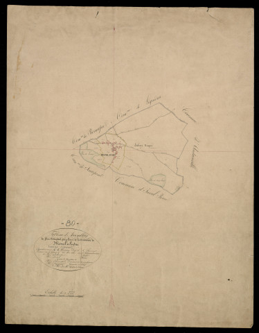 Plan du cadastre napoléonien - Bermesnil (Mesnil-Eudin) : tableau d'assemblage