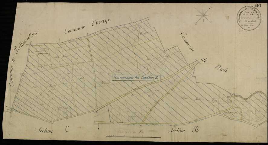 Plan du cadastre napoléonien - Billancourt : Fond de Saint Léonard (Le), A