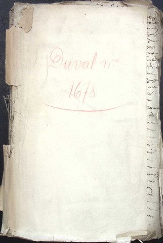 Etude de Me Jean Duval à Amiens (étude n°8). Minutes de l'année 1678
